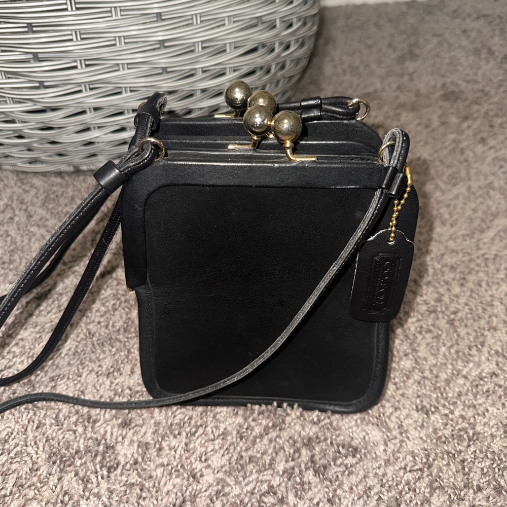 Vintage COACH Bonnie Cashin Double Header Kisslock Swinger